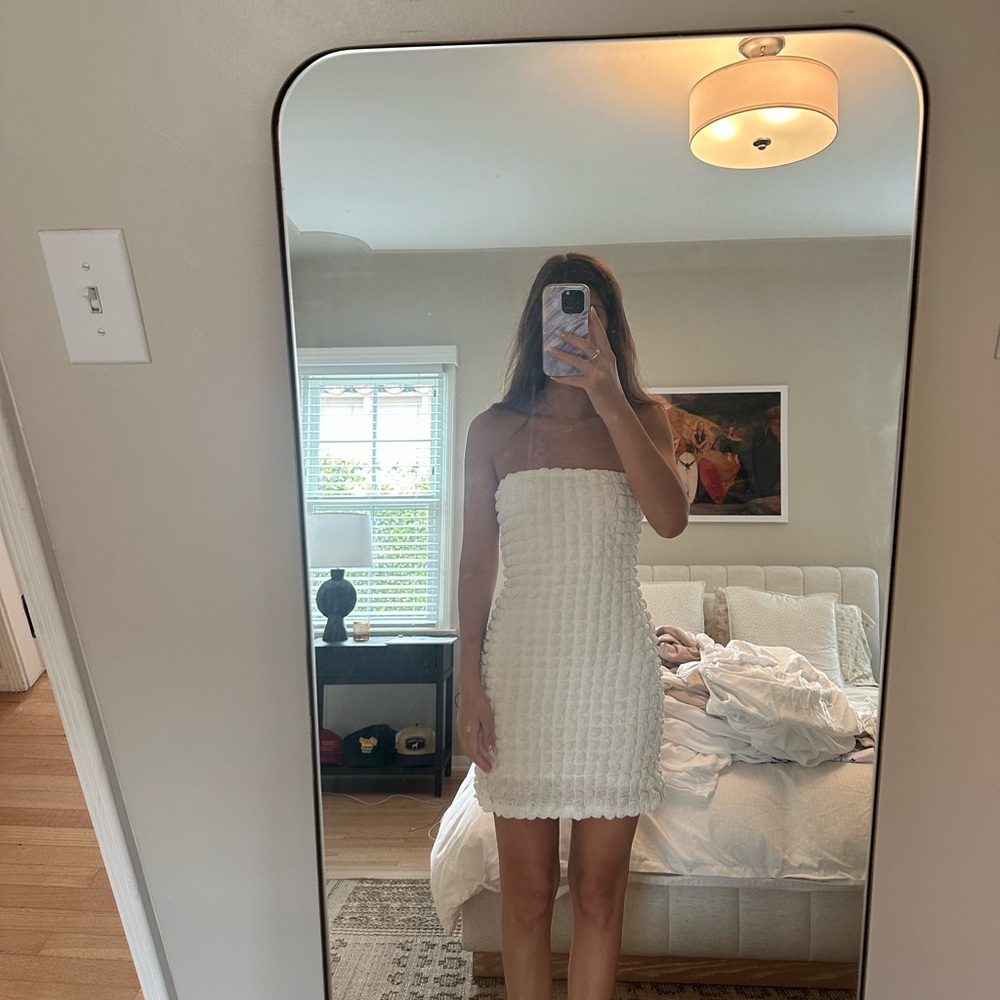 White Strapless Dress